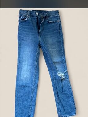 GAP Cheeky Straight Sky High Jeans in Light Blue